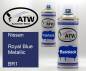 Preview: Nissan, Royal Blue Metallic, BR1: 400ml Sprühdose + 400ml Klarlack - Set, von ATW Autoteile West.
